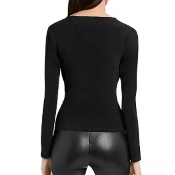BCBGMAXAZRIA Asymmetrical Top Black Small - Picture 4 of 7